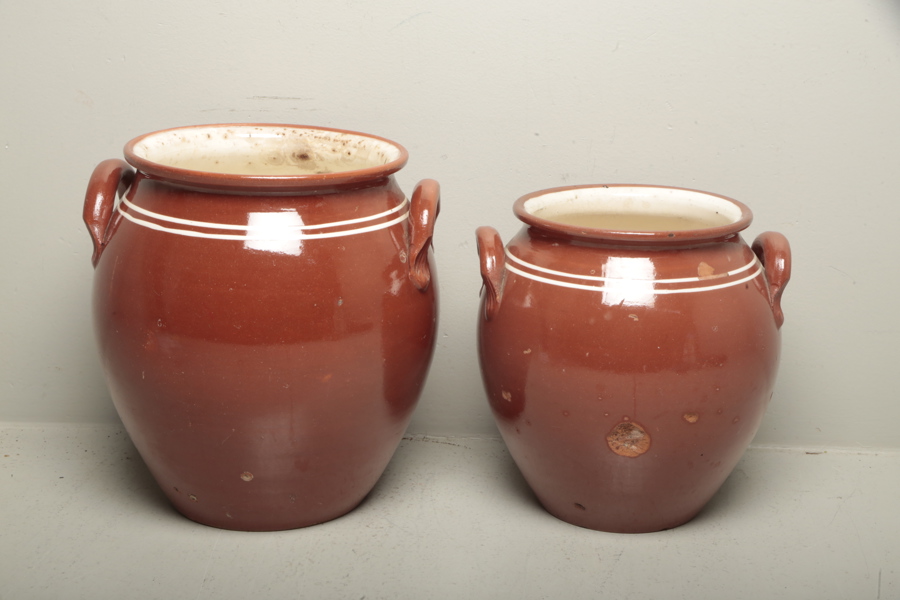 Uppsala Ekeby, keramikkrukor, 2st 