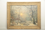 Tavla, tryck, 1900-tal, "Vinternatt"