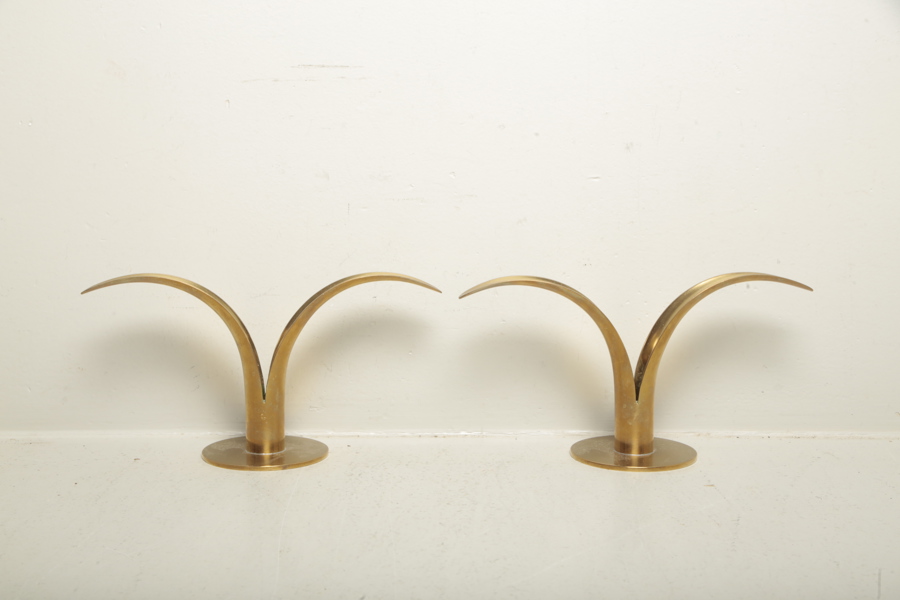 Ljusstakar, 1-par, "Liljan" Ystad metall, Design: Ivar Ålenius-Björk 