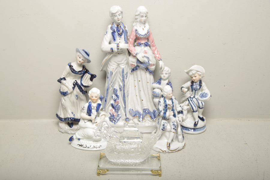 Figuriner, porslin, 5st 