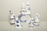 Figuriner, porslin, 5st 