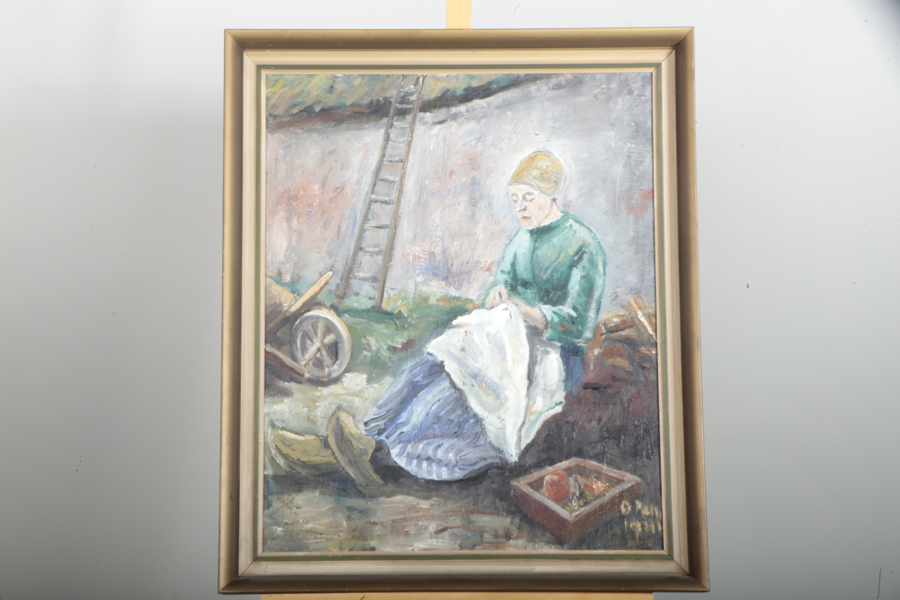 Olja på duk, okänd konstnär, signerad