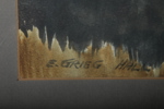 Akvarell, Signerad: Edwin Greig Hall 