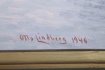 Otto Lindberg, olja på duk, signerad: 1946