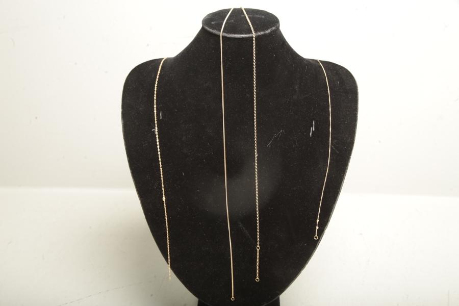 Guldhalsband 18K, 4st