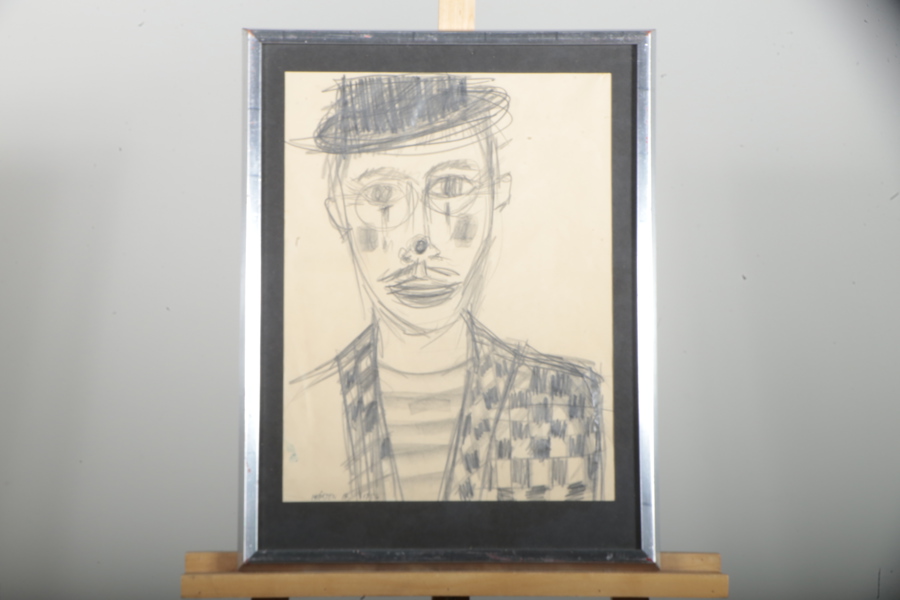 Mårten Andersson, Blyertsteckning, signerad 1956