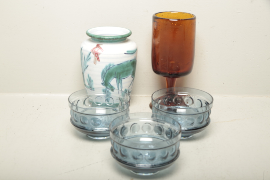 Diverse glas & porslin, bl.a. Erik Höglund