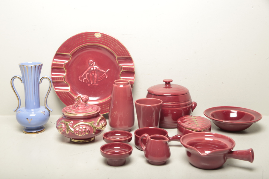 Bo Fajans, Gefle, Diverse skålar, vas m.m.