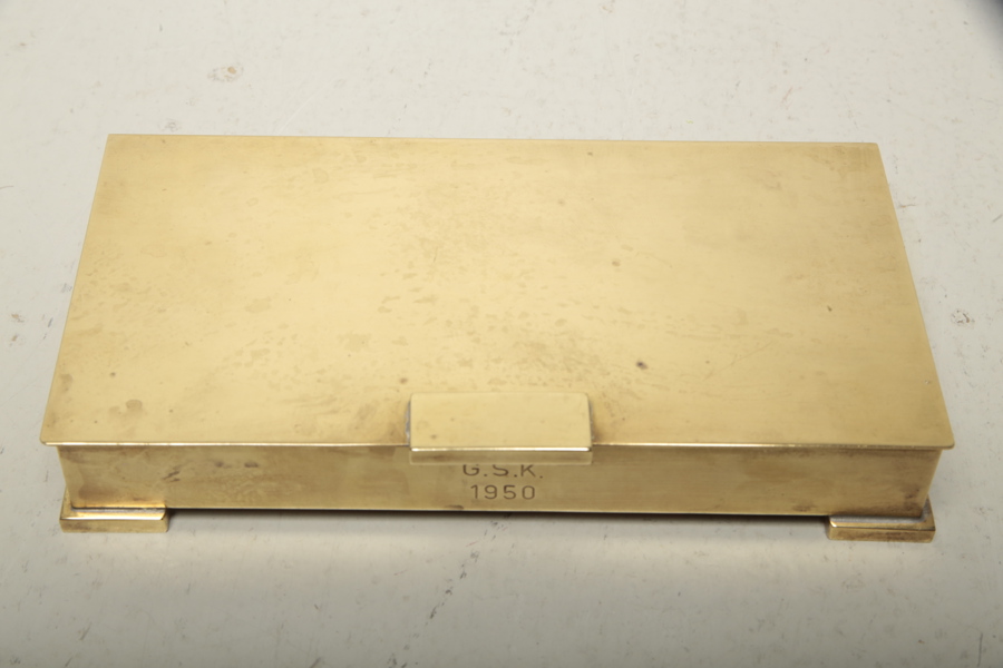 Ystad Metall, cigarettask i mässing, Design: Carl-Einar Borgström 