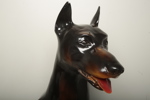 Golvfigurin, konstmassa, "Dobermann"
