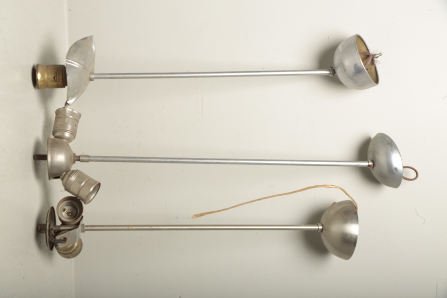 Lamphållare, 3st, 1940/1950-tal