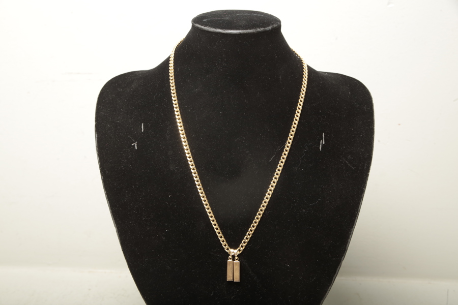 Guldhalsband med berlocker, 18K