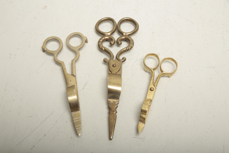 Veksaxar, 3st i mässing, 1900-tal 