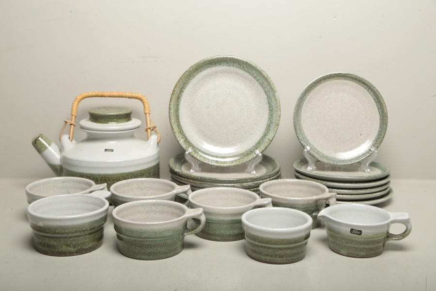 Nittsjö keramik, teservis, 21-delar