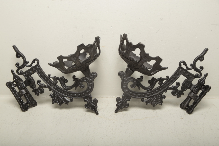 Väggljushållare i gjutjärn, 1-par, modernt 