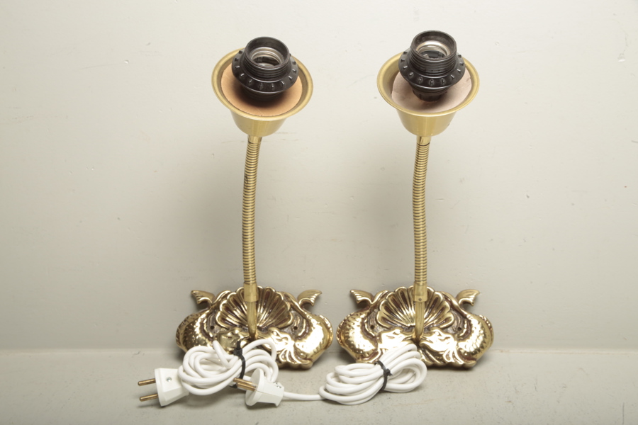 Vägglampor i mässing, 1950/1960-tal 