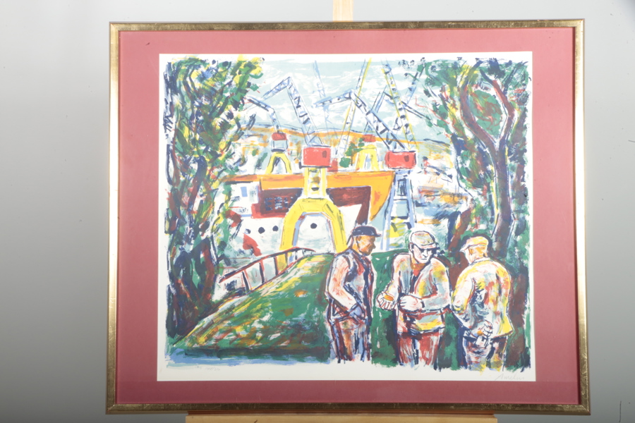 Albin Amelin, färglitografi. signerad N:o 144/310