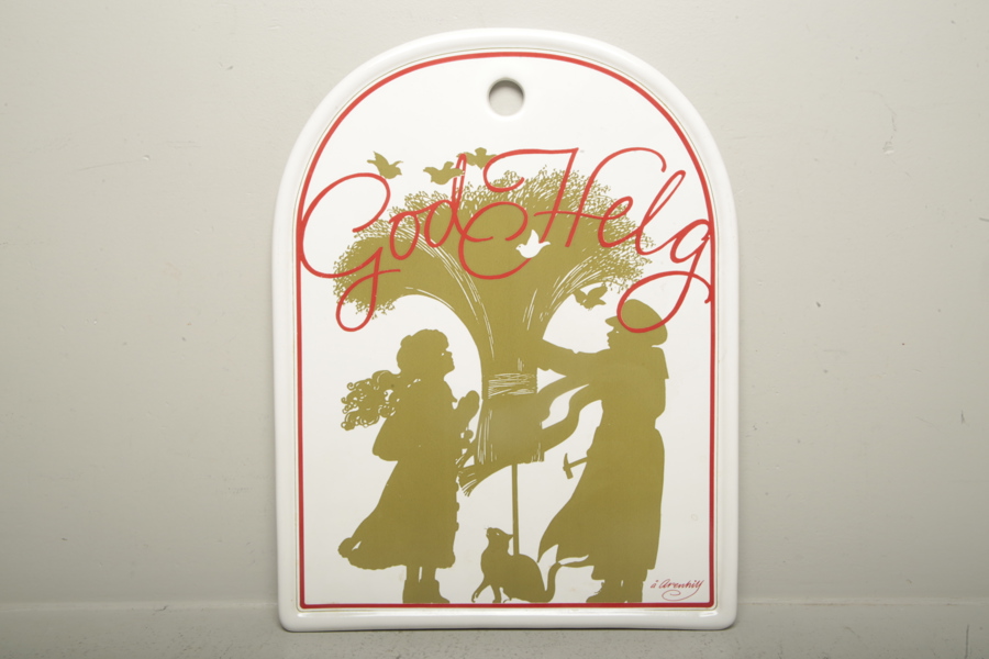 Åke Arenhill, stengodsplatta, Höganäs Keramik N:o 889/1040