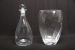 Orrefors, karaff "Chateu" & Vas
