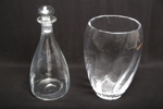 Orrefors, karaff "Chateu" & Vas