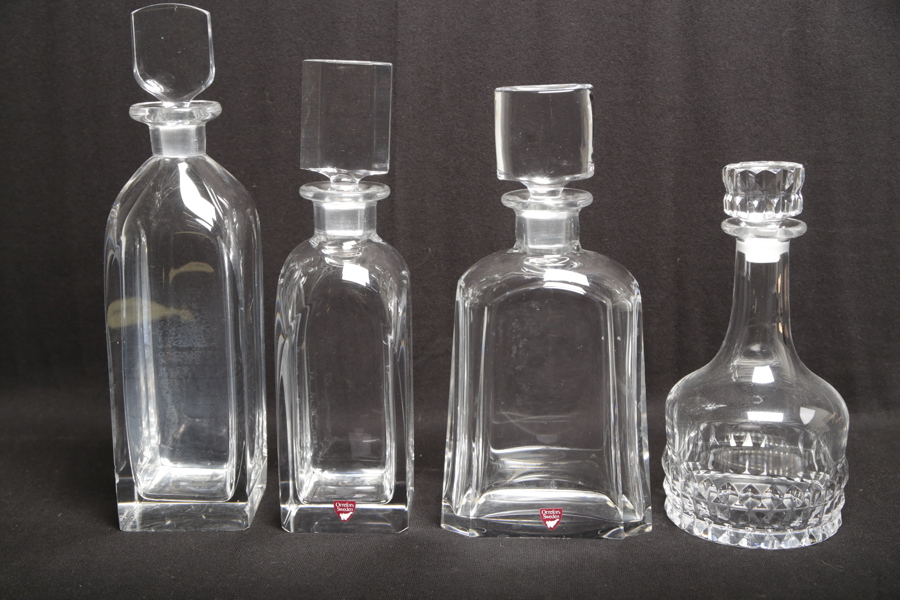 Orrefors, karaffer 4st