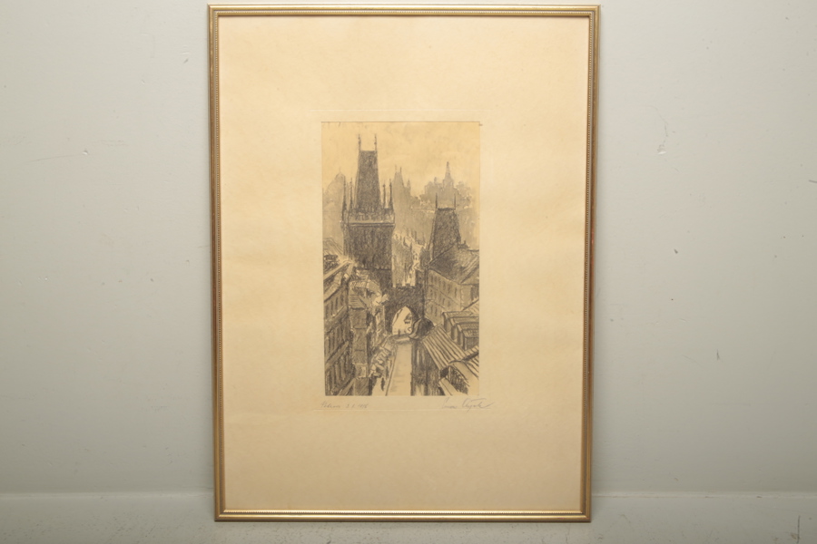 Teckning, otydlig signering 