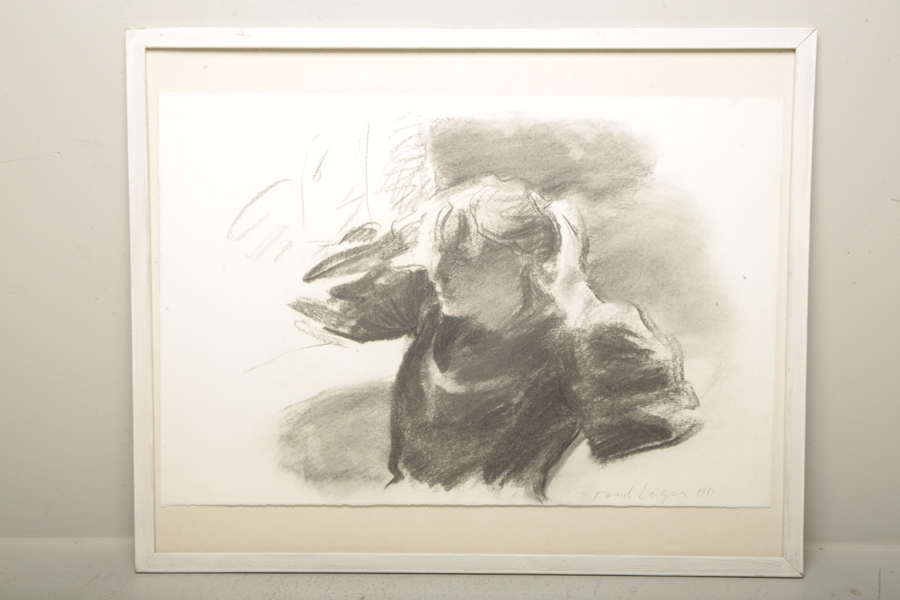 Tord Lager, teckning, signerad-1983