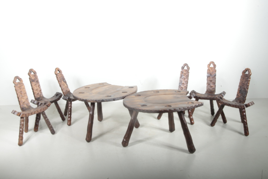 Brutalistisk möbelgrupp, Spanien 1960-tal