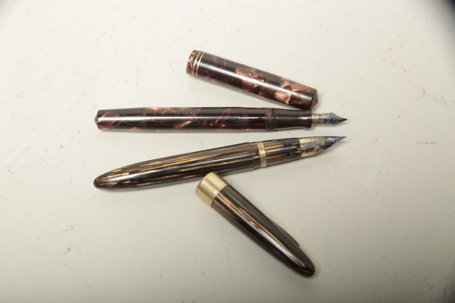 Pennor, 2st med 14K Guldspets,  Made in USA