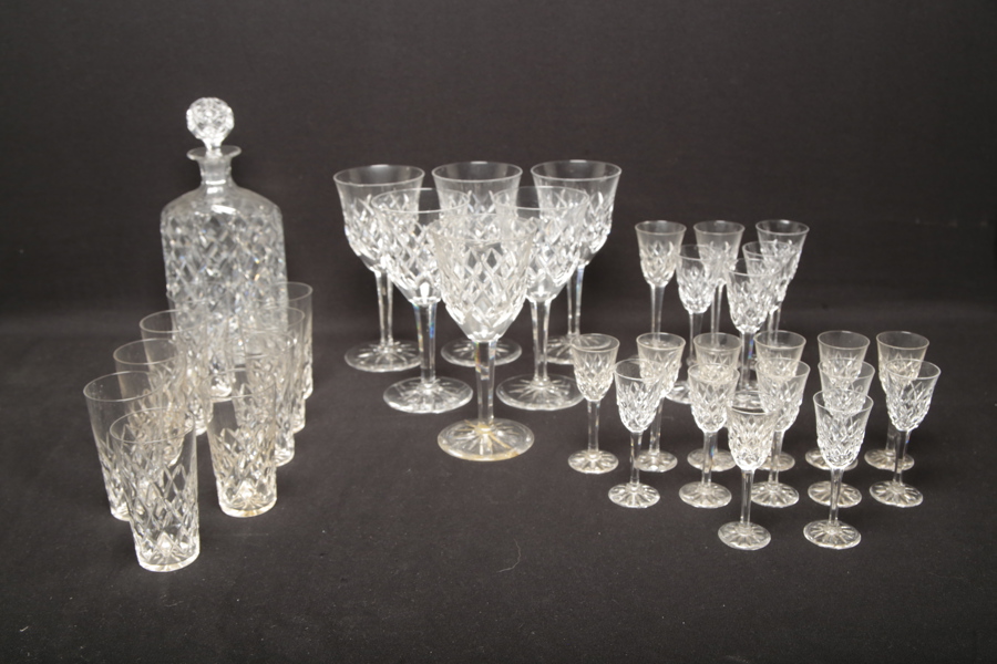 Orrefors glasservis, modell: Waldersee Brilliant  