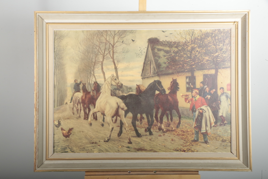 Tavla, tryck efter Otto Bache, 1887