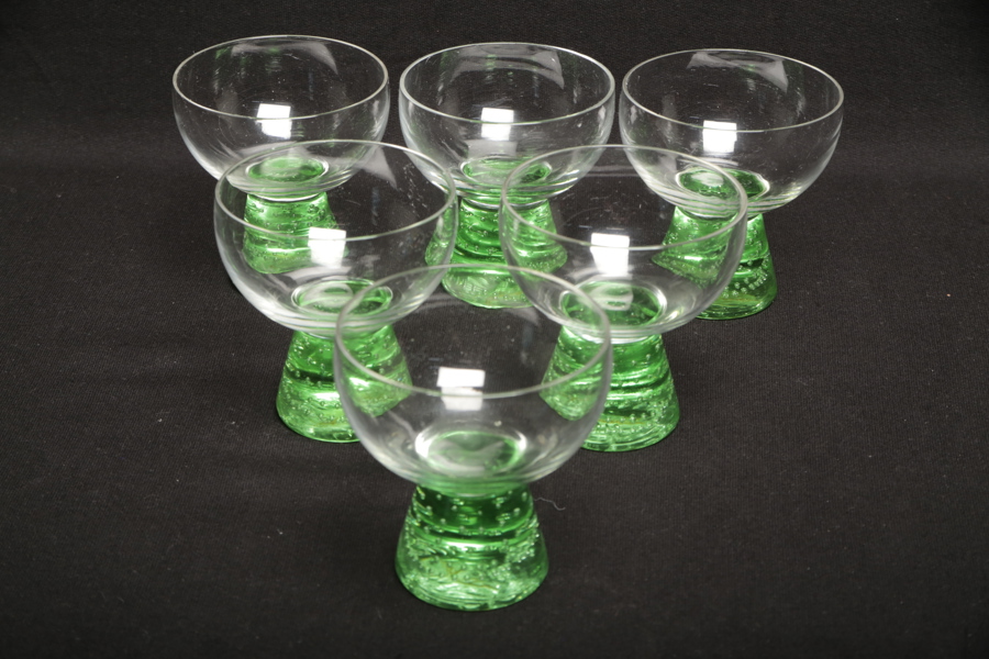 Dessertskålar, "Tarantella" 6st, Glimma glasbruk 