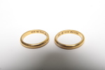 Ringar, 2st, 23K Guld, 