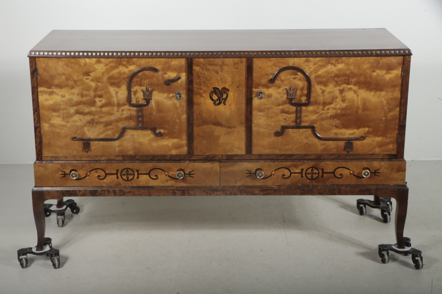 Sideboard betsad björk, 1920-1930 tal