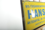 Emaljskylt "Hansa Agentur" 1900-tal