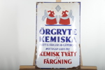Emaljskylt "Örgryte Kemiska" 1900-tal