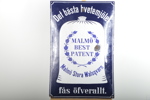 Emaljskylt "Det bästa hvetemjölet" 1900-tal