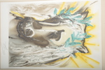 Salvador Dali, färglitografi "Hästhuvud" Signerad N:o 7/250