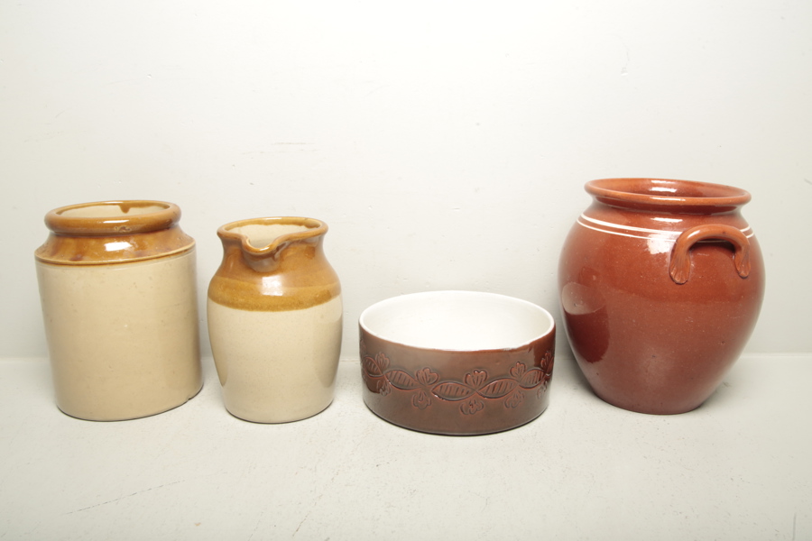 Keramik, diverse, 4-delar 