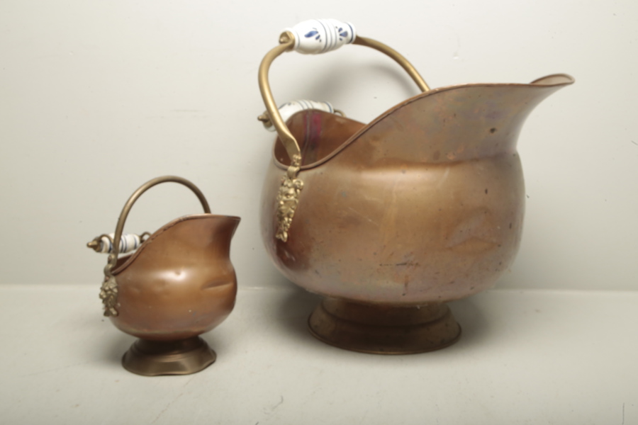 Koppar, s.k. Kolhämtare, 1900-tal, 2st 