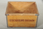Trälåda, Text: "Stockholms Bagarn"