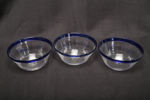 Bergdala Filbunkeskålar, "Blå kant", 3st, 1900-tal