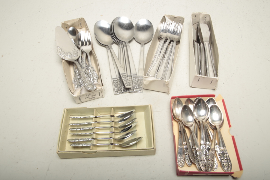 Bestick-uppsättningar, rostfritt, diverse osorterat 