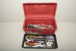 Verktygslåda, med diverse verktyg 