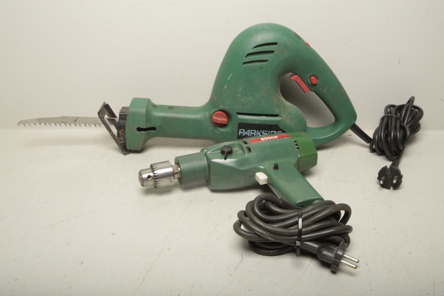 Tigersåg- "Parkside PFS 710" & Borrmaskin- "Bosch Scintilla SA"