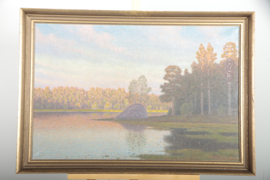 Otto Lindberg, Olja på duk, Signerad 1935