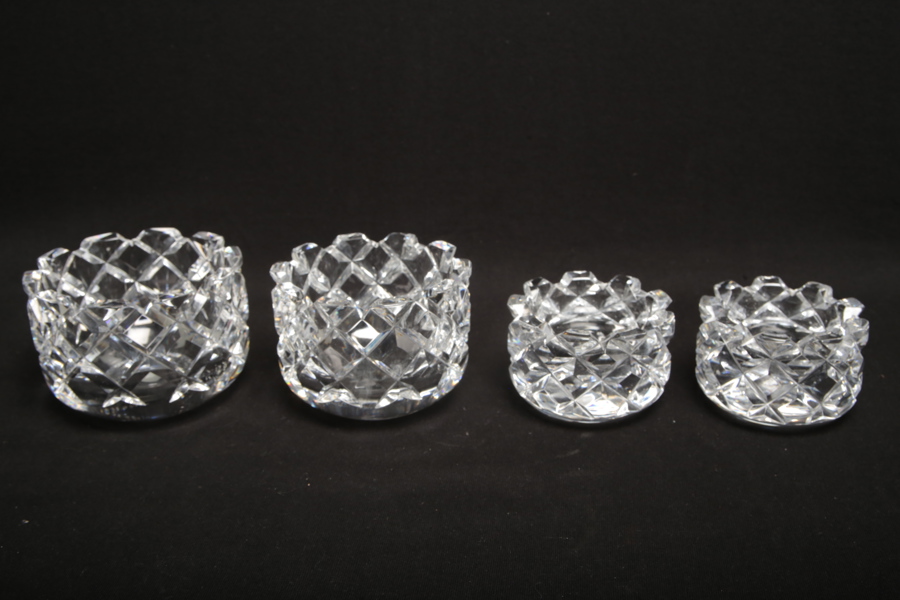 Orrefors, kristallskålar, 4st "Sofiero", Design: Gunnar Cyren 