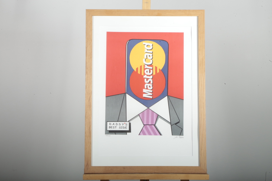 Petter Thoen, Färglitografi "MasterCard", N:o 133/275,  Signerad 
