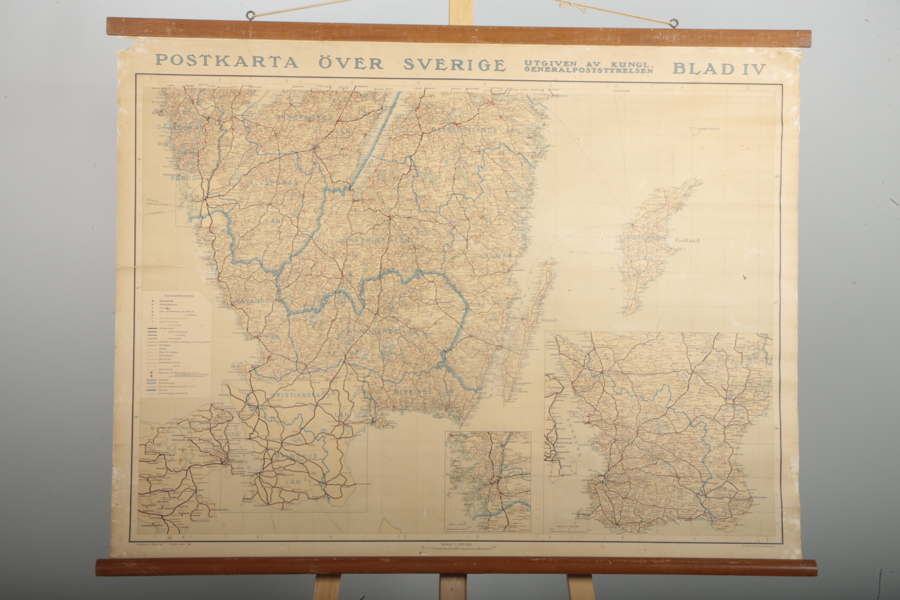 Postkarta över Sverige, Blad IV, Utgiven: 1924