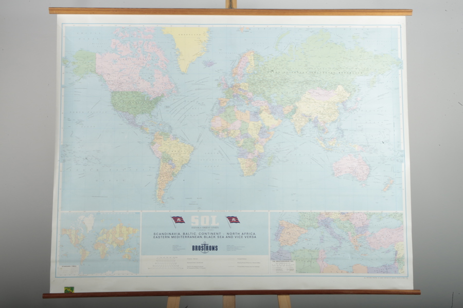 Karta, "Svensk Orient Linien" 1964